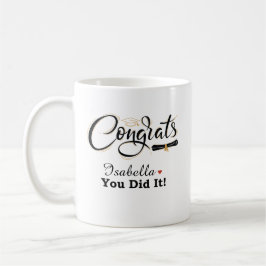Caneca De Café Congrats You Did It Graduate Custom Name Coffee Mu
