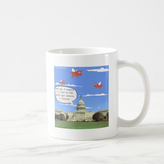 Caneca De Café Congresso & Conversa sobre Violência com Armas Qua (Direita)