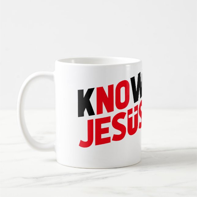 Caneca De Café Conheça Jesus Conheça a Paz Cristã (Esquerda)