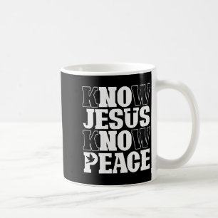 Caneca De Café Conheça Jesus Conheça a Paz Religião Deus Igreja C