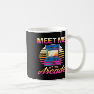Caneca De Café Conheça-Me No Vídeo Retro Arcade Gamer Vaporwave