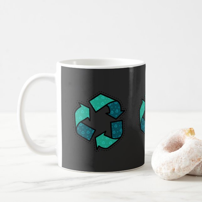 Caneca De Café Conheça o Reciclagem - Dia da Terra (Com Donut)