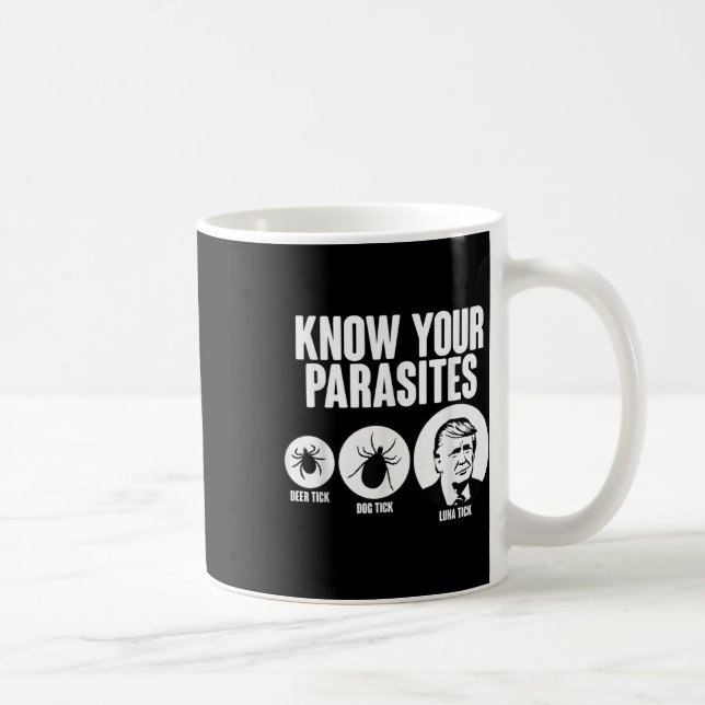 Caneca De Café Conheça Seus Parasitas Cachorros Dick Tick Donal E (Direita)