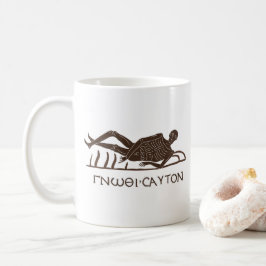 Caneca De Café Conhece Thyself Memento Mori Mosaico