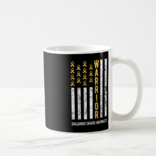 Caneca De Café Conhecimento Dourado do Cancer de Fita do Guerreir