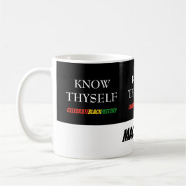 Caneca De Café Conhecimento Personalizado Celebra História Negra