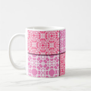 Caneca De Café Conjunto de 6 padrões geométricos sem costura. Vin