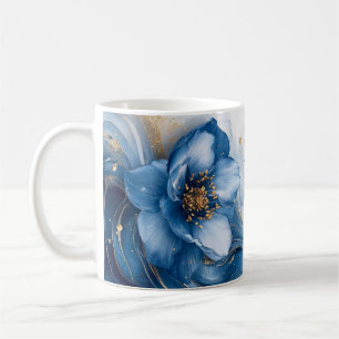 Caneca De Café Conjunto de Bandeja de Madeira com Floral Elegante