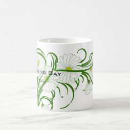 Caneca De Café Conjunto de casamento de flores de margarida Gerbe