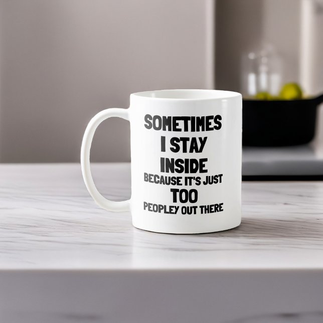 Caneca De Café Conjunto de Dream Mug do Apresentador: Recarrega e (Funny Mug For Introvert Anti Social People Its Way Too Peopley Outside Gift Cup )