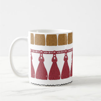Caneca De Café Conjunto de Garland de Tassel Isolado.