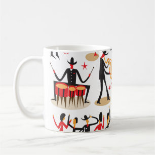 Caneca De Café Conjunto de ícones de Jazz: fundo branco isolado