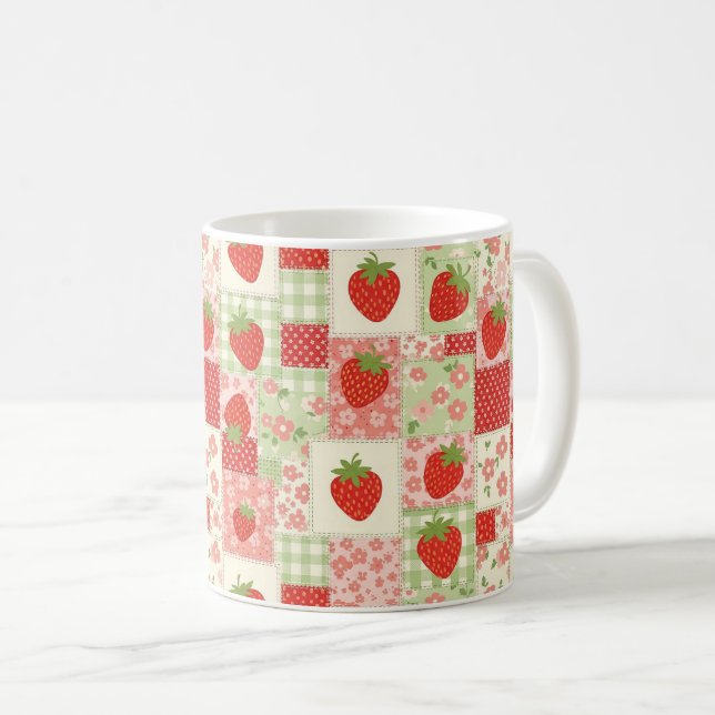 Caneca De Café Conjunto de Morango para Piquenique (4) (Frente Esquerda)