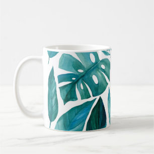 Caneca De Café Conjunto de palmeiras tropicais abstrato em w isol