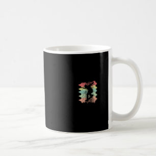 Caneca De Café Conjunto de Skate Retro Arco-íris Skateboarding Sk