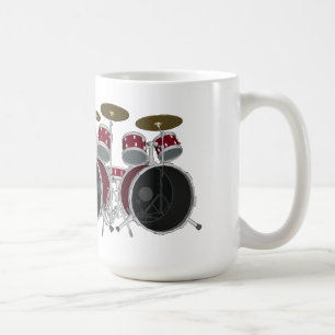 Caneca De Café Conjunto de tambor (vermelho) - Chute Dupla - Mug