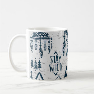 Caneca De Café Conjunto de vintagens da aventura do viagem.