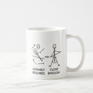 Caneca De Café Conjunto engraçado da guitarra de Stickman