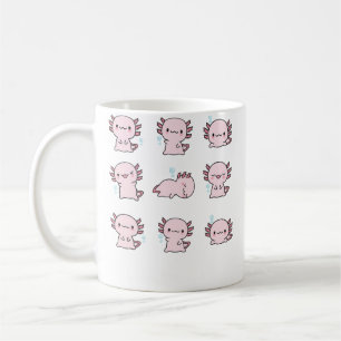 Caneca De Café Conjunto Fofo de Axolotl