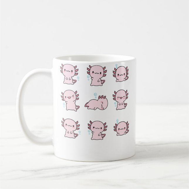 Caneca De Café Conjunto Fofo de Axolotl (Esquerda)