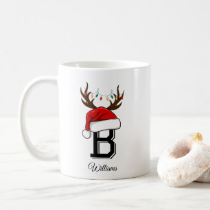 Caneca De Café Conjuntos de Natal da Família Monogramas