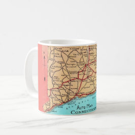 Caneca De Café  Connecticut Auto Map Mug