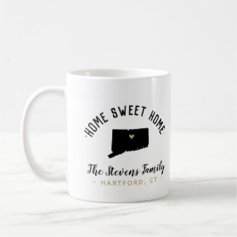 Caneca De Café Connecticut Home Sweet Home Family Monograma Mug