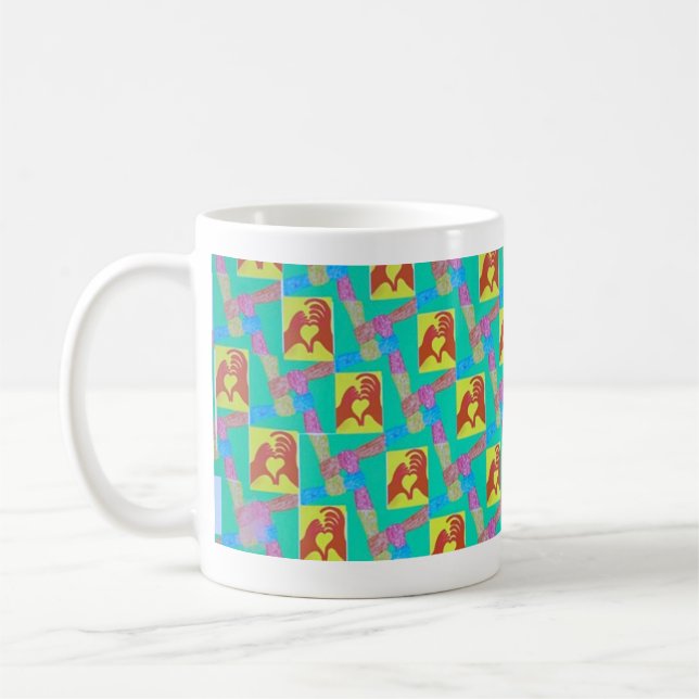 Caneca De Café Connection in Every Direction Abstract Mug (Esquerda)