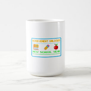 Caneca De Café Conquista Desbloqueada: Novo Ano Letivo Jogo Ret