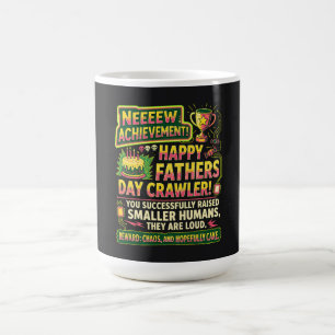 Caneca De Café Conquista do Pai Gamer Divertido Desbloqueada Dia