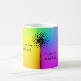 Caneca De Café Conquistar o medo com a fé