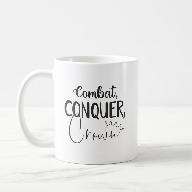 Caneca De Café Conquiste, Coroa - Motivação do Sucesso do Hustle  (Esquerda)
