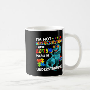 Caneca De Café Consciência Autista Não estou me comportando mal,
