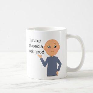 Caneca De Café Consciência da Alopecia, careca, sem cabelo, não s