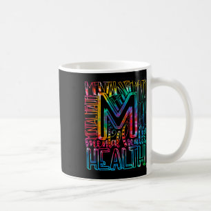 Caneca De Café Consciência da Saúde Mental Tie Dye - Saúde Mental