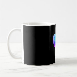 Caneca De Café Consciência de prevenção ponto e vírgula azul-turq