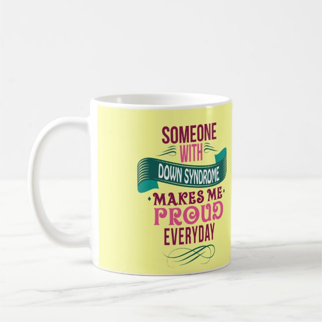 Caneca De Café Consciência de Síndrome de Down (Esquerda)
