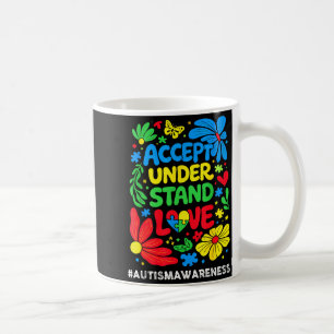 Caneca De Café Consciência do autismo aceita entender amor por ho