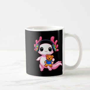 Caneca De Café Consciência do autismo axolotl animal fofo 