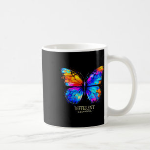 Caneca De Café Consciência do Autismo Diferente é Belo Borboleta