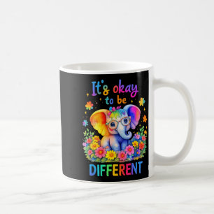 Caneca De Café Consciência do Autismo Elefante Fofo Animal É Ok S
