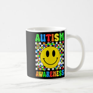 Caneca De Café Consciência do autismo equipe de apoio sorriso fac