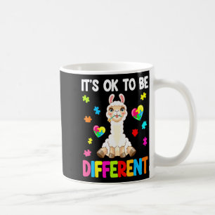 Caneca De Café Consciência do Autismo Llama Fofo Está Bem Ser Dif