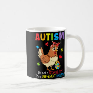 Caneca De Café Consciência do Autismo Mãe Galinha Habilidade Dife