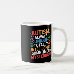 Caneca De Café Consciência do Autismo sempre única totalmente int