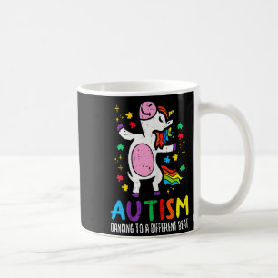 Caneca De Café Consciência do Autismo Unicórnio Dançando Diferent