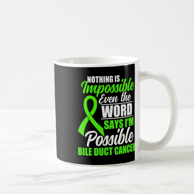 Caneca De Café Consciência do Cancer Bile Duct 2 (Direita)