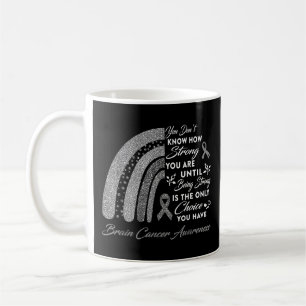 Caneca De Café Consciência do Cancer do Arco-Íris - Ser Forte É O
