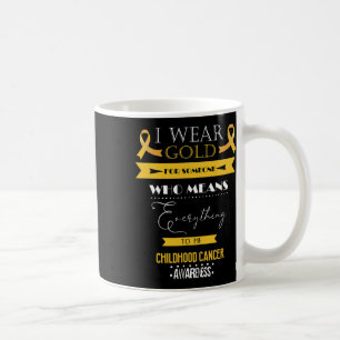 Caneca De Café Consciência do Câncer Infantil Eu Uso Por Alguém Q