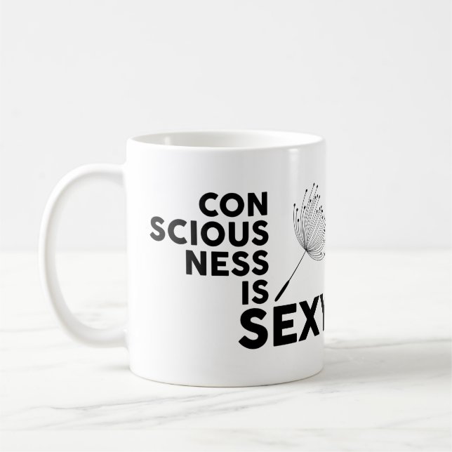 Caneca De Café Consciência é dandelion sexy (Esquerda)